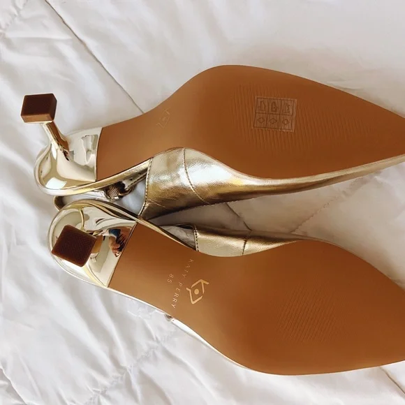 Katy Perry Collections NEW Gold Slingback Heels 8.5 - Picture 5 of 6